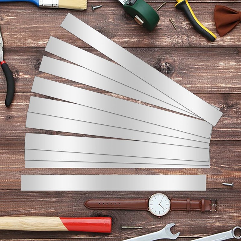 CKANDAY 10 Pcs Sheet Metal Strips,12'' Length,1'' Width, 0.02'' Thickness,Thin Flat Metal Strips, 304 Stainless Steel Gap Filler, SS Strip, Shim Stock Sheets, Steel Machine Shim - Image 5